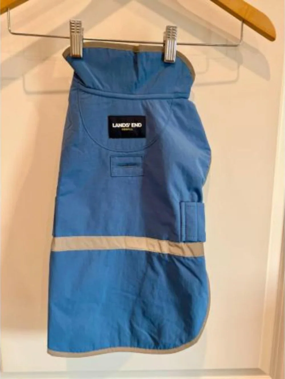 Lands' End Dog Solid Squall Jacket Small in Mariner Blue